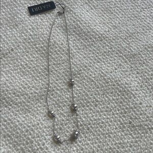 NWT Nadri Silver and Faux Pearl Bead Necklace